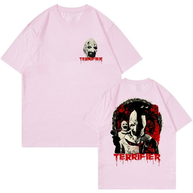 T-shirt de Marchandise d'Halloween du Film d'Horreur Terrifier, Col Rond, Manches Courtes, Tee Femmes Hommes, Vêtements Amusants
