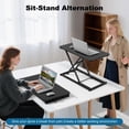thumbnail image 3 of Raathionty Height Adjustable Standing Desk Converter, Computer Keyboard Stand for Desktop, Keyboard Riser for Stand Up Desk Riser, Ergonomic Sit Stan, 3 of 6