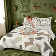 thumbnail image 4 of meiyoeat Rustic Camouflage 7-Piece King Bedding For Kids,Retro Farmhouse Camouflage Hunting King Bed in a Bag For Men,Light Gray Reversible, 4 of 7