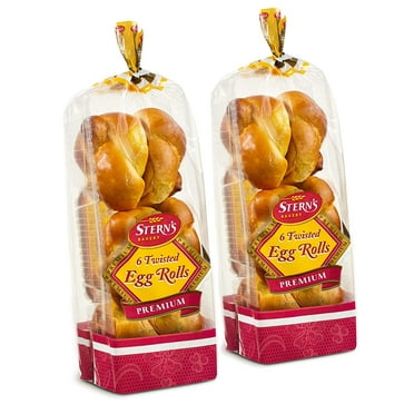Kosher Braided Challah Rolls | Traditional, Fresh & Delicious | Great for Shabbat or any Holiday | 2 13 oz Packs with 6 Challah Rolls Included Per Pack | Stern's Bakery