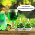 thumbnail image 3 of Paquete de 6 suministros de decoración de pasteles Cumpleaños de planta artificial Vela de regalos Lindos Regalos Descanados Descatores Herramientas Herramientas Dark Invertido Clover Inevent HA059501-01, 3 of 6