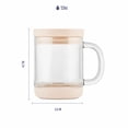 thumbnail image 4 of Ello Nova Shine 12oz Glass Mug with Lid, Sandbar, 4 of 7