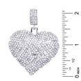 thumbnail image 3 of Broken Heart Pendant Silver Tone 24" Cuban Chain Necklace MCP 3816 SWH, 3 of 4