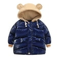 thumbnail image 2 of Esaierr Toddler Kids Winter Down Coat Baby Boys Girls Hooded Jacket Puffer Jacket Light Zipper down Outerwear for 1-7Y, 2 of 5