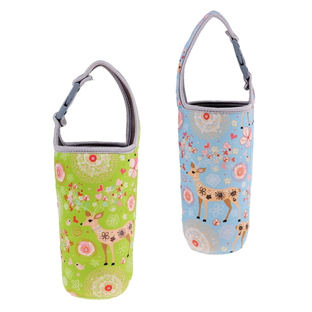 2 portavasos de neopreno aislado, funda protectora para portavasos, funda para botella de agua, funda para bebidas, soporte para mochilero al aire libre Soledad none