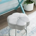 thumbnail image 3 of Linon Seraphina Vanity Stool - Gray Velvet, 3 of 7