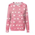 thumbnail image 6 of Dwralegc Valentines Shirts for Women Tunic Oversized Crew Neck Fashion Tops 2026 Plus Size Tshirts Heart Print Long Sleeve Tees Light pink 2XL, 6 of 6
