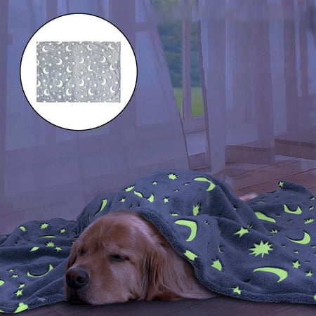 Blanket Luminous cat and dog Bed Nest Pad Bath Towel Machine Washable Cushion Flannel for Puppy Sleeping Home Decor Bed Accessories L