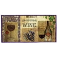 thumbnail image 4 of Kashi Home Kitchen Rug, Area Rug, Mat, Beautiful Print Non-Skid Latex Back Bordeaux Wine 3pc Set (2 18x30 D Shape & 1 20x34), 4 of 5