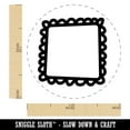 thumbnail image 2 of Scalloped Square Frame Doodle Rubber Stamp for Scrapbooking Crafting Stamping - Medium 1 Inch, 2 of 7