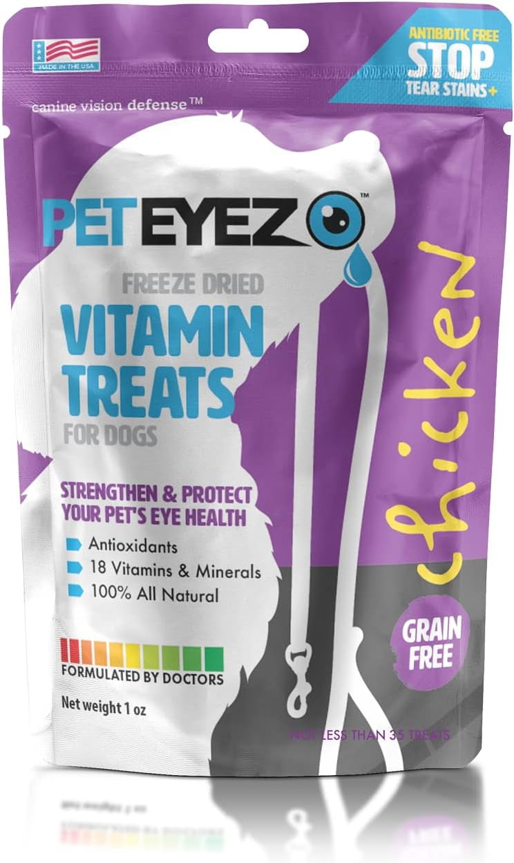 Pet Eyez Dog Eye Tear Stain Remover for Dogs Eye Vitamin Treats for