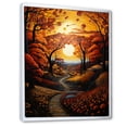 thumbnail image 2 of Designart "Countryside Autumnal Canopy Collage III" Landscape & Nature Floater Framed Wall Art Living Room, 2 of 7