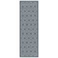 thumbnail image 3 of Safavieh Courtyard Amelia Geometric Indoor/Outdoor Runner Rug, Blue/Beige, 2'3" x 8', 3 of 13