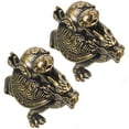 thumbnail image 5 of FRCOLOR 2pcs Mini Brass Figurines Vintage Brass Statues Brass Dragon Turtle Ornament Brass Desktop Ornament, 5 of 8
