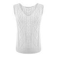 thumbnail image 7 of MESSUEN Sleeveless Tops Womens T Shirts Loose Fit V-neck Raglan V Neck Tops Knitted Tank Top Cable Knit Sweater Vest Solid Tee Shirts Basic Top for Women's Summer Tops Gray XL, 7 of 7