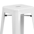 thumbnail image 2 of Bowery Hill 30'' Contemporary Steel Metal Backless Bar Stool in White, 2 of 9