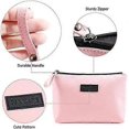 thumbnail image 3 of Small Makeup Bag for Purse Travel Makeup Bag with Zipper Pu Leather Makeup Pouch Cosmetic Bags for Women Pink Make Up Bag for Travelling (Pink), 3 of 4