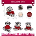 thumbnail image 3 of DolliBu I LOVE YOU Super Soft Squat White Tiger Plush- Stuffed Squat White Tiger Animal with Red Shirt For Valentine, Anniversary, Romantic Date, Boyfriend, or Girlfriend Gift - 8 inches, 3 of 8