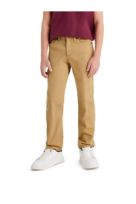 Boys Stretch Twill 5-Pocket Straight Fit Pant, Sizes 4-18