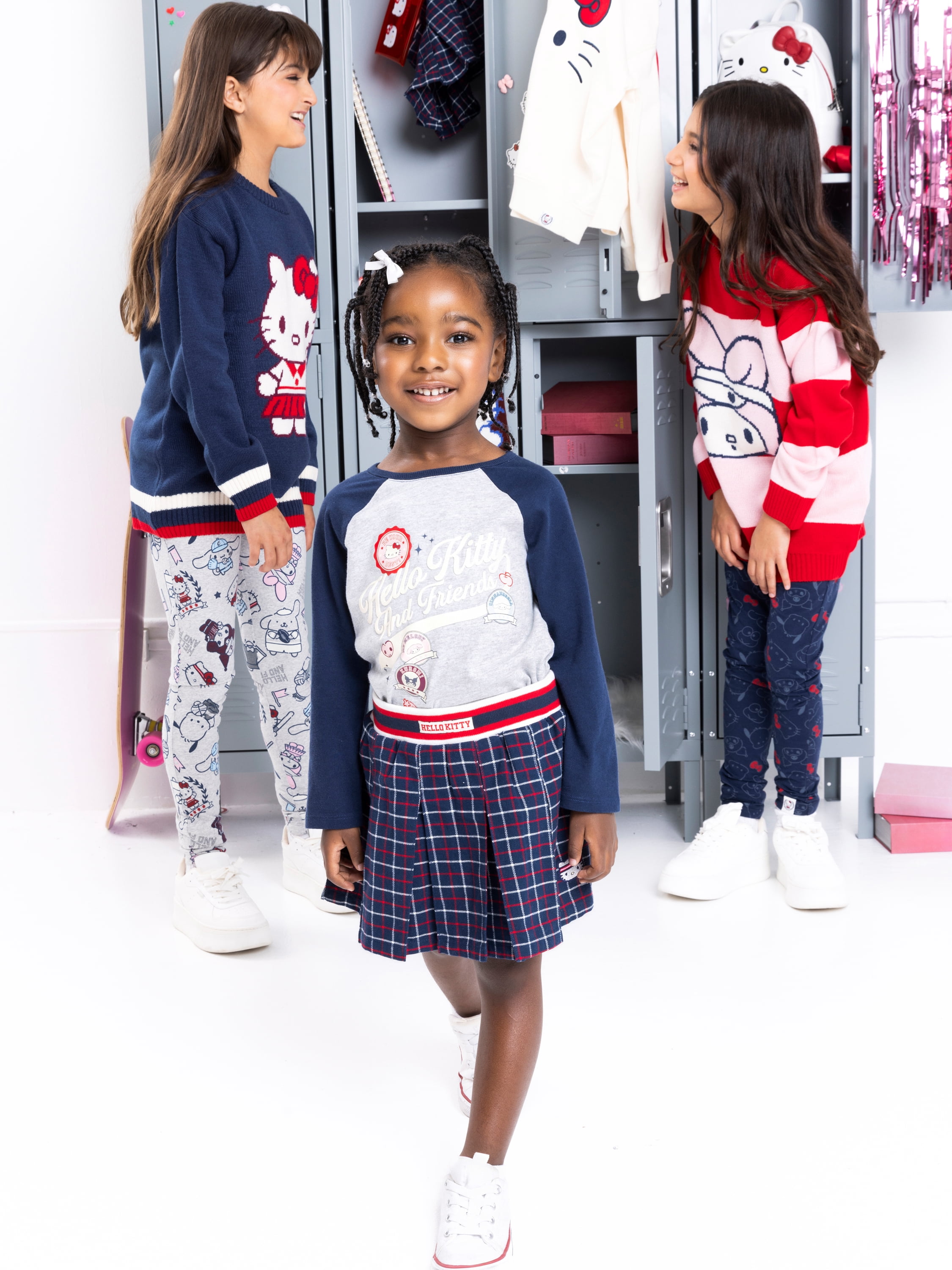 Wonder Nation Hello Kitty Baby and Toddler Girls Cotton Graphic Tee with Long Sleeves, Sizes 12M-3T