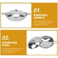 thumbnail image 2 of Soimiss 1 Set of Double Boiler Pot Stainless Steel Heating Food on Gas Stove for Kitchen Cookware, 2 of 6