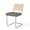 Green(Faux Leather), variant on Hawsaiy Faux Leather Rattan Dining Chairs Set of 2, Upholstered Dining Room Chairs with Cane Back, Mid Century Modern Cantilever Kitchen Chairs, Chrome Frame Armless Side Chairs, Brown