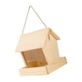 thumbnail image 2 of Comedero de madera para pájaros, herramienta de alimentación colgante para exteriores,, 2 of 9