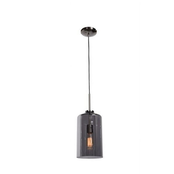Access Lighting 50935-BCH-MIR Lampe de Plafond Suspendue Noire Chromée 7 Po. Simplicite 1 Lumière