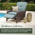 thumbnail image 4 of Hanover Strathmere Wicker and Steel Outdoor Patio Lounge Chair, Ocean Blue, 4 of 11