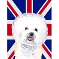thumbnail image 1 of Bichon Frisé avec Drapeau British Union Jack Taille Jardin, 1 of 1
