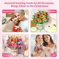 thumbnail image 6 of 8 Pack Paper Flower Pop Up Cards, Flower Bouquet Card Popup 3D Greeting Cards for Mother's Day, Graduation, Anniversary, Birthday, Congratulations, Get Well, Home Decor, with Envelope and Note, 6 of 7