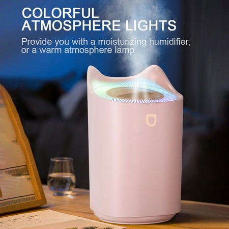 

Fbbwap Dual Nozzle Usb Household Mute Aromatherapy Night Light Air Humidifier 3.3 L