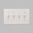 thumbnail image 4 of Questech Light Switch Cover Quad Toggle Wall Plate For Electrical Outlets 4-Gang Switch Plates Standard Size Receptacle Cover Decorative Cornice White, 4 of 4