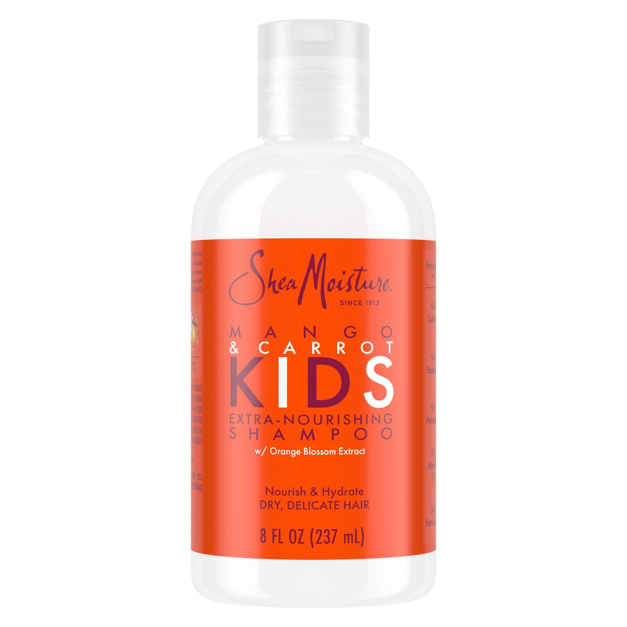SheaMoisture Kids Shampoo and Detangler 8 oz ea + Styling Gel 12 oz