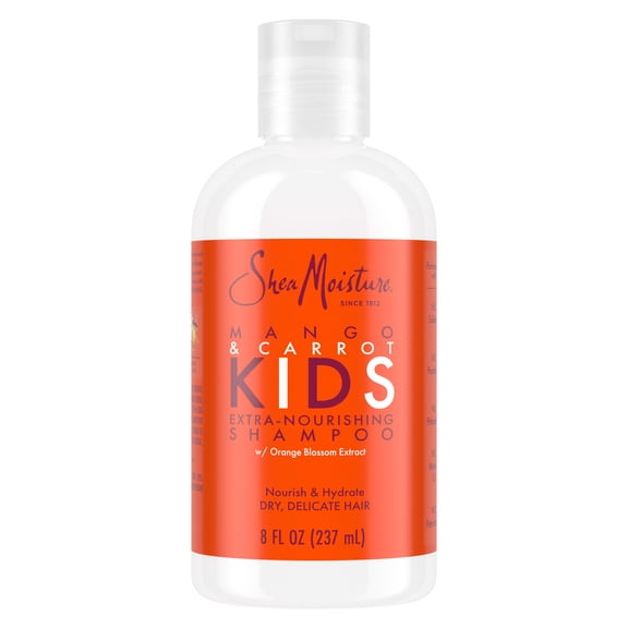 SheaMoisture Extra-Nourishing Shampoo hair care for Kids Mango Carrot with Shea Butter, 8 fl oz