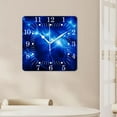 thumbnail image 4 of 10 Inch Wall Clock Battery Operated Square Clock for Office, Kitchen, Outdoor, Living Room,Abstract Blue Electric Lightning Drawing, 4 of 4