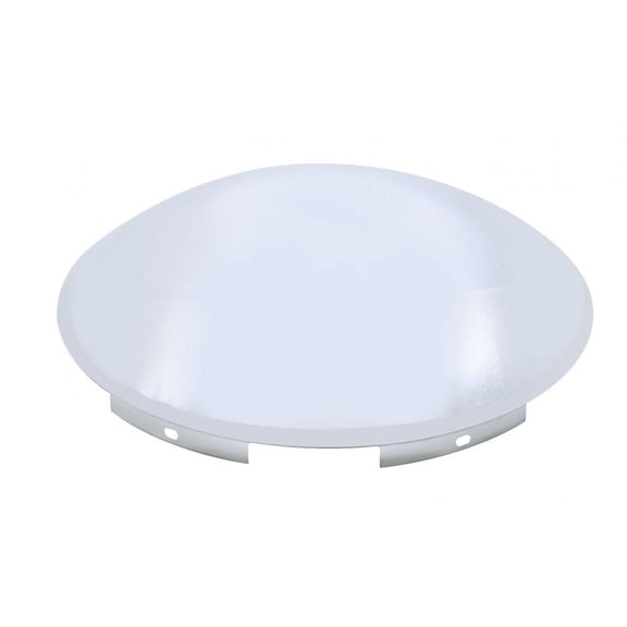 Chrome 6 Even Notch Front Hub Cap - Dome Style