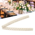 thumbnail image 4 of 2 Yards Pearl Lace Sewing Trim Pearl Beige Ribbon Pearl Lace Trim Ribbon Embroidered Lace Edge Ribbon For DIY Costume Dress Sewing Supplies Craft, 4 of 8