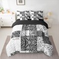 thumbnail image 2 of Feelyou Zebra Cheetah Print Bedding Comforter Set 7pcs, Fashion Leopard Animal King Bedding Sets, Teens Kids Boys Girls Reversible Bed Sheets, Breathable Home Decor, 2 of 8