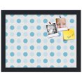 thumbnail image 2 of PinPix 16x12 Custom Cork Bulletin Board Light Blue Polka Dot Poster Board Has a Fabric Style Canvas Finish, Framed in Light Blue Polka Dot, by ArtToFrames (PinPix-344), 2 of 6
