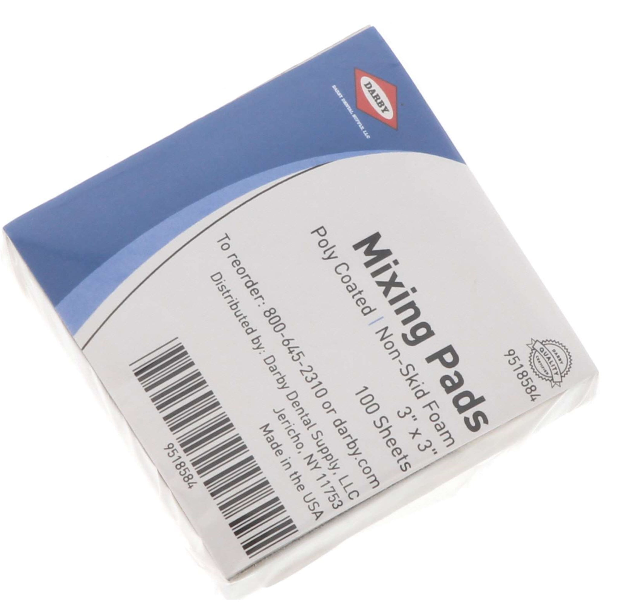 DARBY Disposable Dental Mixing Pads Poly Coated / Pack of 100