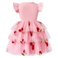 thumbnail image 3 of Tulle Dress for Girls Cherry Dresses Toddler Cotton Sundress 2-3 Years/969, 3 of 6