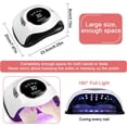 thumbnail image 2 of Lámpara UV para uñas, secador de uñas profesional automático UV LED de 180 W, 4 temporizadores (10/30/60/99 segundos), pantalla LCD grande, base magnética desmontable, para esmalte de uñas semipermane, 2 of 5