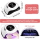 thumbnail image 2 of Lámpara UV para uñas, secador de uñas profesional automático UV LED de 180 W, 4 temporizadores (10/30/60/99 segundos), pantalla LCD grande, base magnética desmontable, para esmalte de uñas semipermane, 2 of 5