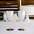 thumbnail image 4 of BalsaCircle 6 Pieces 8 oz Metallic Silver Premium Disposable Plastic Wine Glasses Tableware, 4 of 6