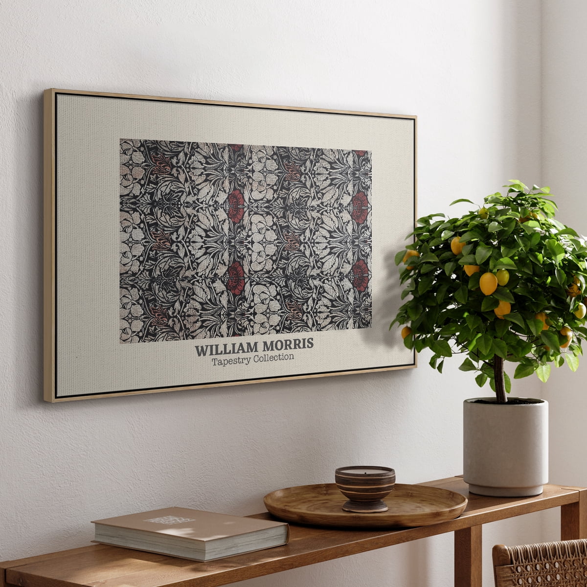 Vintage Abstract Print-XXXVIII Framed in Natural Wood Wood Gallery Wrapped Canvas 25 in. x 37 in.