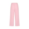 thumbnail image 3 of Baqcunre Women's Solid Color Button-Up Capri Pants,Color Pink,Size S-3XL, 3 of 4