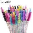 thumbnail image 2 of Cepillo desechable para pestañas, 25/50 Uds., cepillo para ojos de cristal, mango de diamante, Mini varitas para máscara, cepillo, extensión de pestañas, juego de brochas de maquillaje Tan Jianjun unisex, 2 of 2