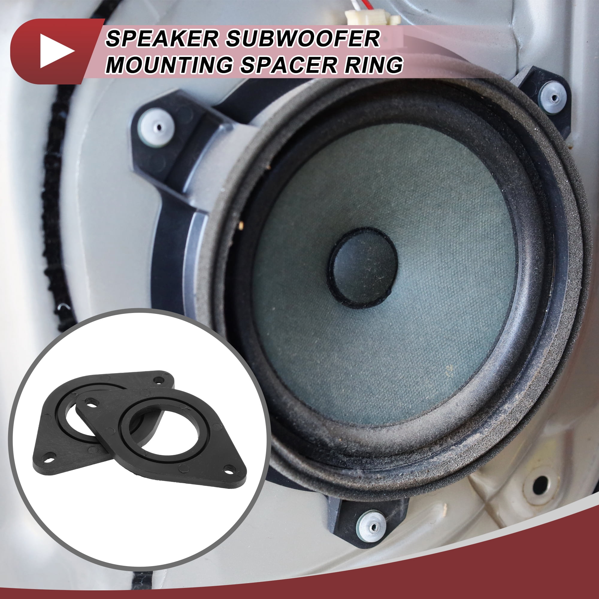 Unique Bargains 2 Pcs Audio Coaxial Speaker Spacer Ring for Toyota Tacoma 2005-2023