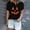 Black, variant on Black Halloween Shirt for Women Crew Neck Spooky Season Pumpkin Ghost Fall Casual Tee L